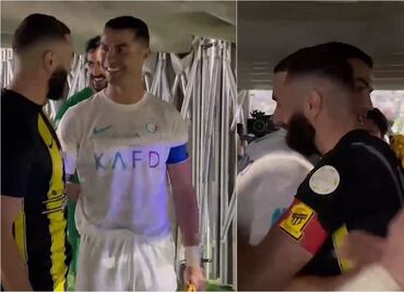 VIDEO: El emotivo reencuentro de Cristiano Ronaldo y Karim Benzema en Arabia Saudita