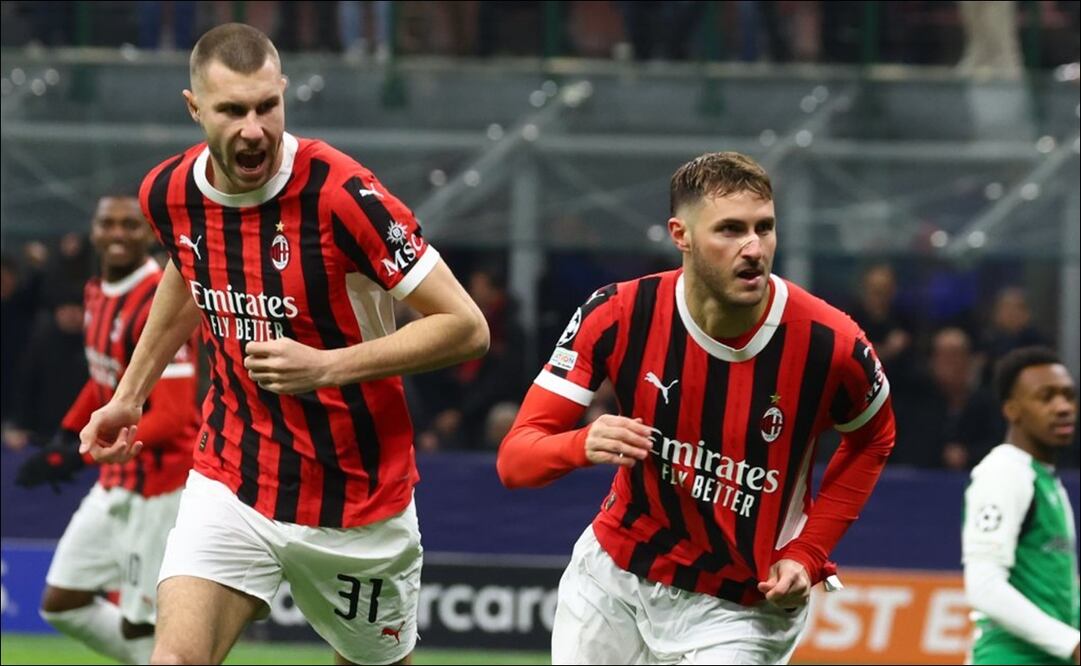 Santiago Giménez se estrenó como romperedes en la Champions League con el Milan / FOTO: @acmilan