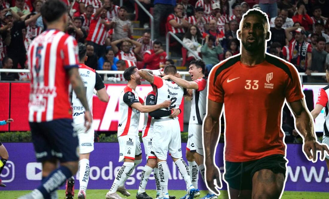 Julián Quiñones celebró la eliminación de las Chivas a manos del Atlas. FOTOS: Imago7 / @fcqadsiah