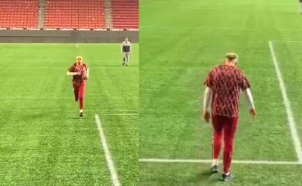 Héctor Herrera se pone a entrenar después del juego entre Xolos vs Toluca