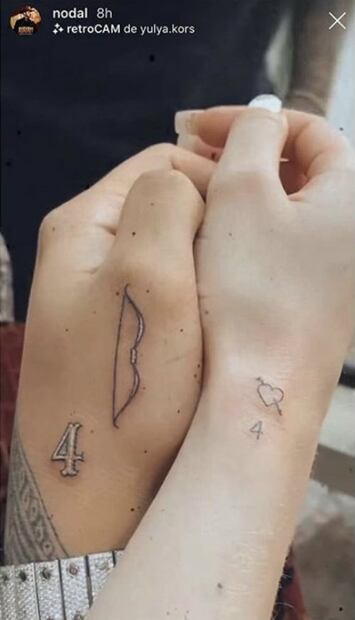 Los tatuajes de Christian Nodal y los exnovios de Belinda