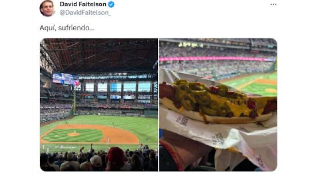 David Faitelson estaba viendo un partido de Grandes Ligas mientras jugaba Monterrey contra Inter de Milán. Foto: Especial