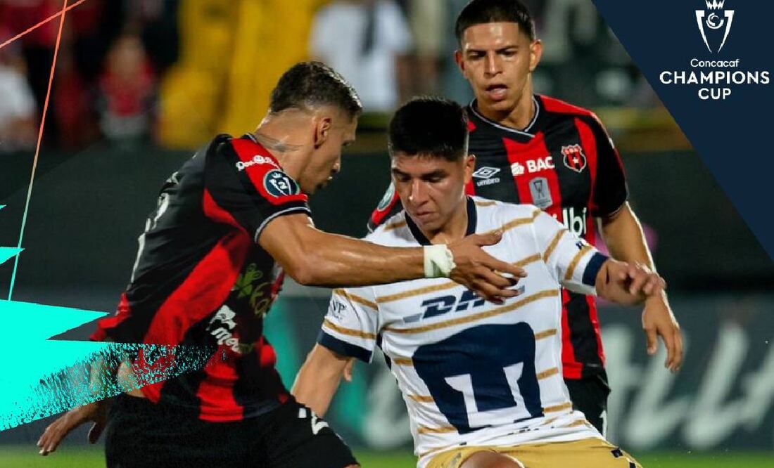 Pumas sufrió ante Alajuelense, pero avanzó en la Concacaf Champions Cup. Foto: @TheChampions