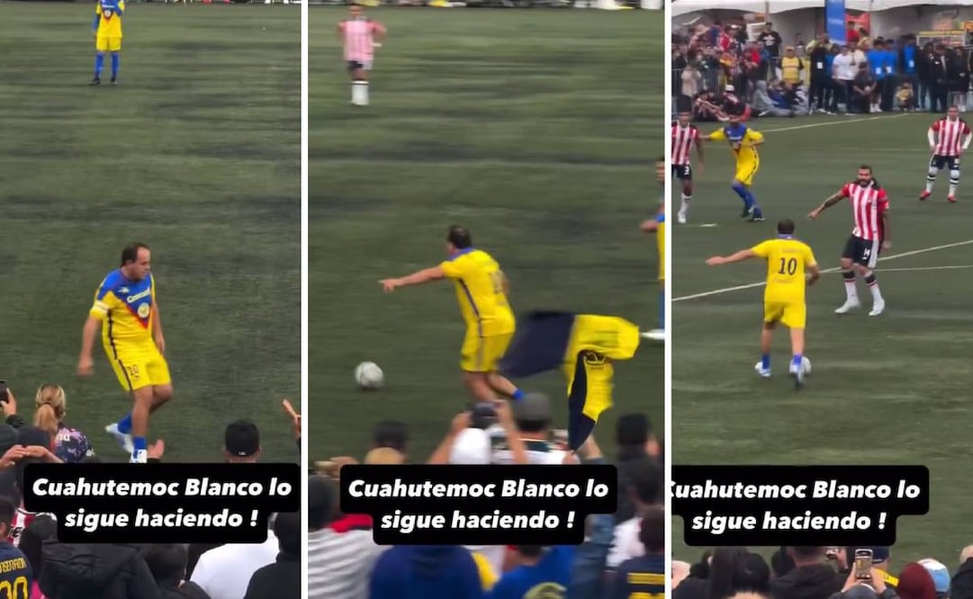 Cuauhtémoc Blanco deslumbró en un partido de leyendas de América contra las de Chivas. Foto: Especial