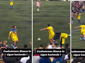 Cuauhtémoc Blanco brilló en juego de leyendas del América contra las de Chivas