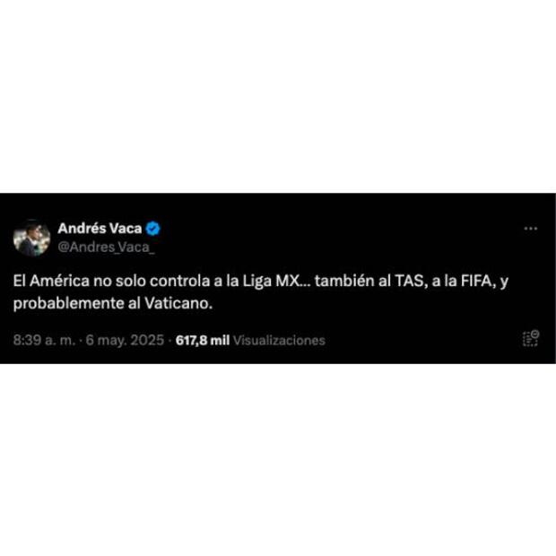 Esta es la polémica publicación que lanzó Andrés Vaca en redes sociales. Foto: Especial