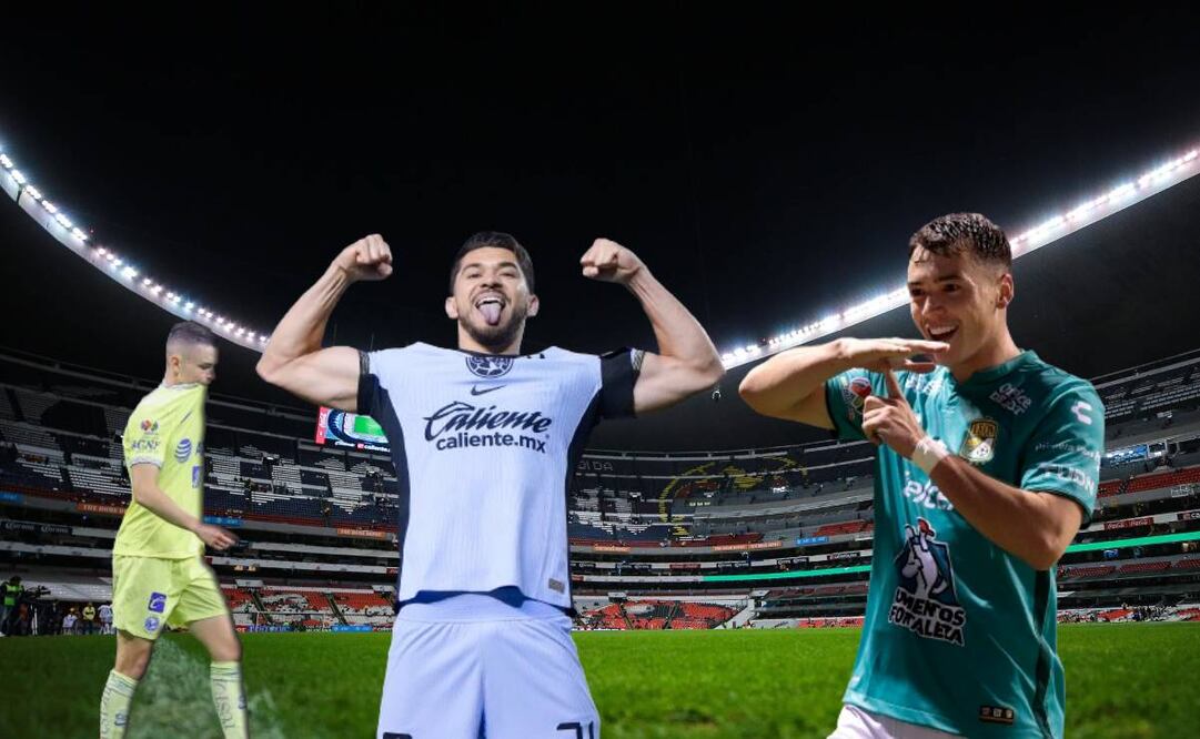 Álvaro Fidalgo después de ser expulsado ante Chivas, Henry Martín y Federico Viñas / FOTOS: Imago7
