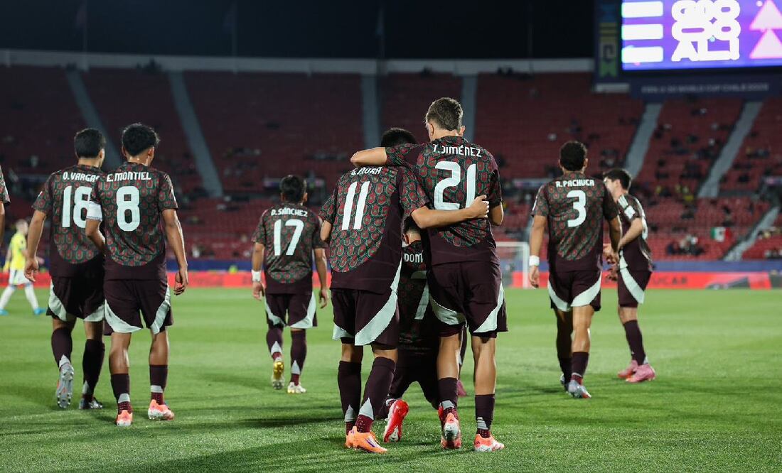 México Sub-20 en su debut contra Brasil Foto: @miseleccionsubs