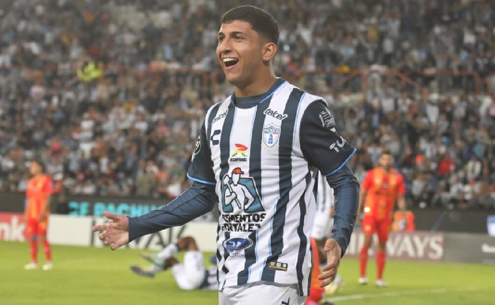 González festeja el único gol que ha marcado con Pachuca en el Clausura 2024. Foto: Imago7