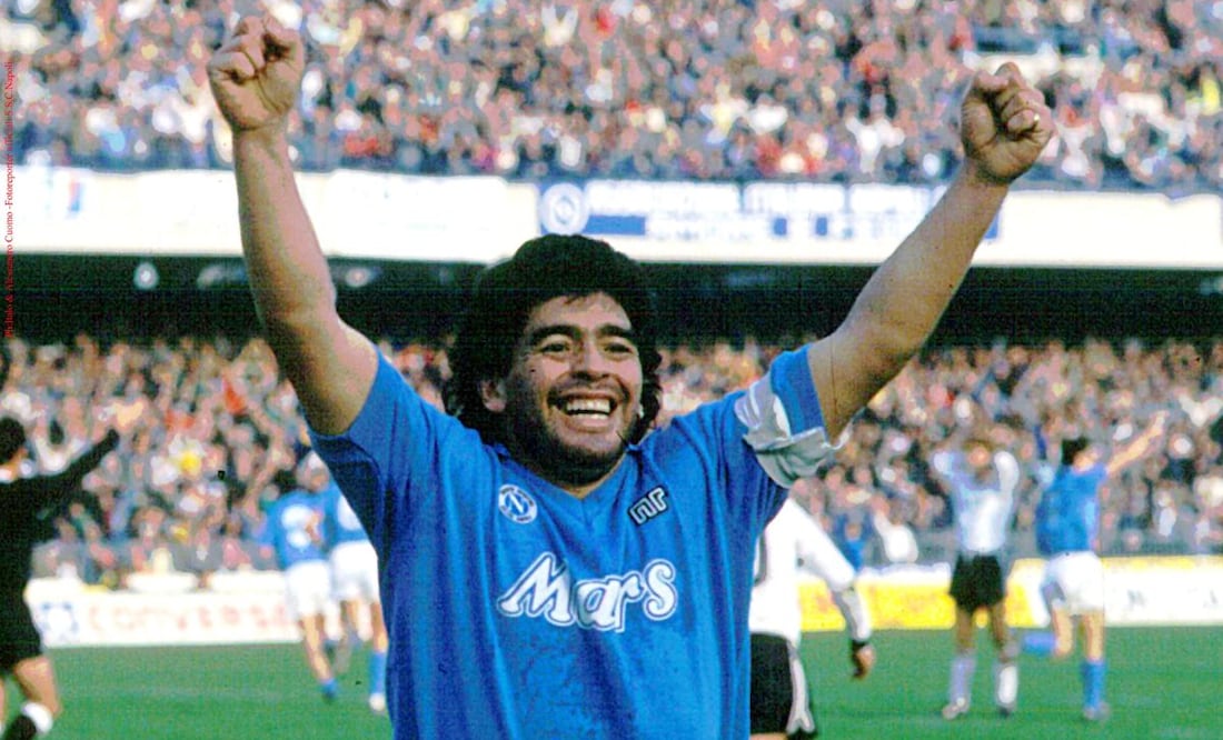 Diego Maradona. Fuente: Twitter @sscnapoliES