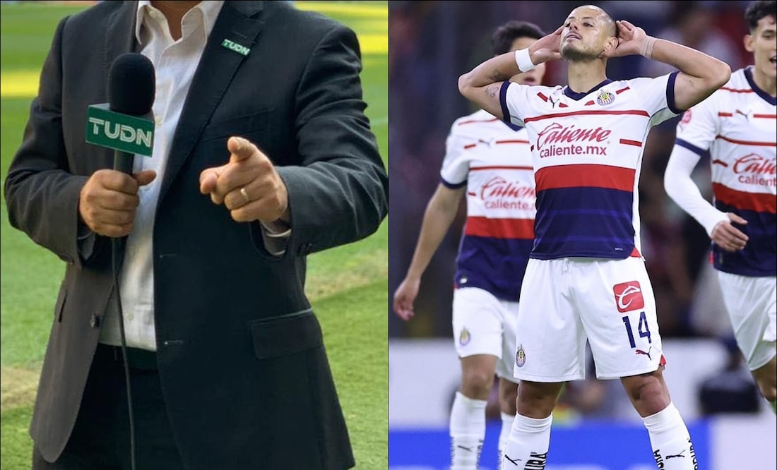 Chicharito desató la ira de un comentarista de Televisa por su festejo ante Atlas. FOTO: Especial
