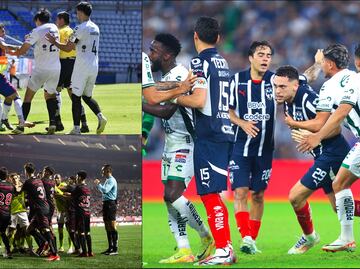 La jornada dominical del futbol mexicano terminó 'calientita' en varios juegos ¡Sólo faltó el ring!