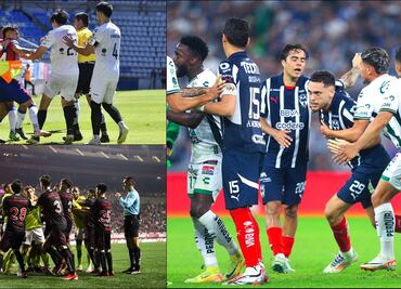 La jornada dominical del futbol mexicano terminó 'calientita' en varios juegos ¡Sólo faltó el ring!