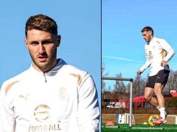 Santi Giménez tuvo su primer entrenamiento como nuevo jugador del AC Milan