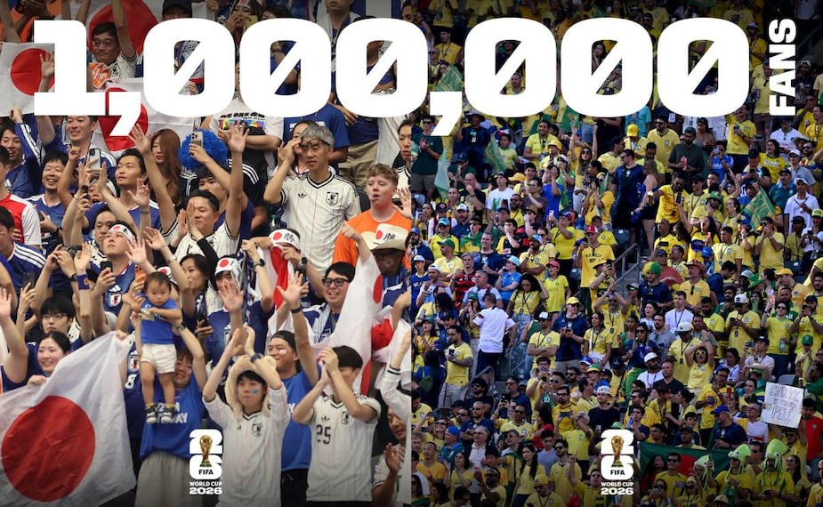 El Mundial 2026 alcanzó el millón de espectadores en cinco días de actividades. FOTO: @fifa