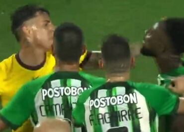 América y el Atlético Nacional protagonizan un conato de bronca
