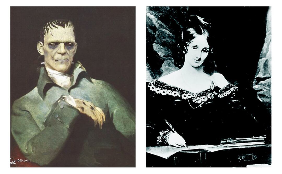 Imágenes: Frankenstein de la UNAM y Mary Shelley de Archivo El Universal
