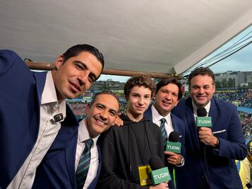 El hijo de André Marín hizo su emotivo 'debut' en TUDN durante el partido América vs Pumas