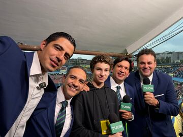El hijo de André Marín hizo su emotivo 'debut' en TUDN durante el partido América vs Pumas