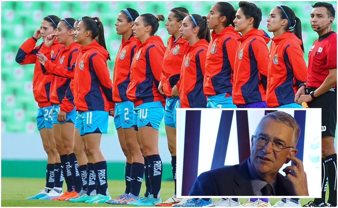 Chivas Femenil ante Santos Femenil antes del encuentro y Ricardo Salinas / FOTOS; Imago7 y Especial