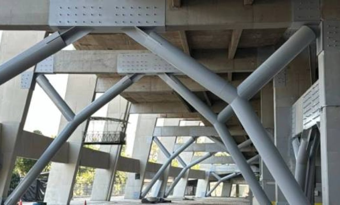 Esta es la nueva estructura que se colocó en el Estadio Azteca. Foto: Especial