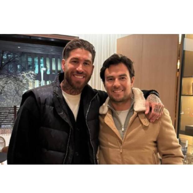 Checo Pérez subió una foto junto a Sergio Ramos y desató las especulaciones sobre su llegada a Monterrey. Foto: Especial