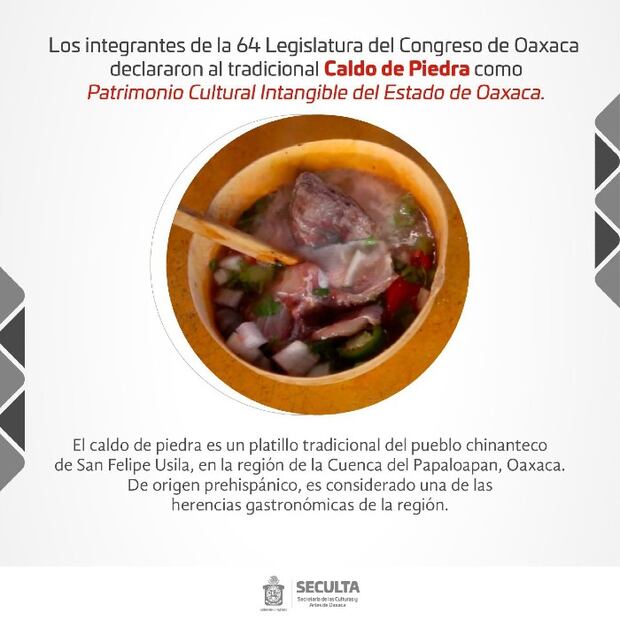 El Caldo de Piedra ahora es Patrimonio Cultural Intangible de Oaxaca