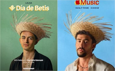 Álvaro Fidalgo luce un look al estilo Bad Bunny con el Real Betis