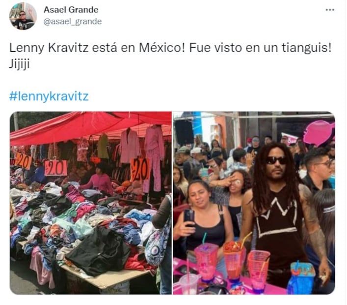 Lenny Kravitz sube foto paseando en la CDMX y los memes ya están listos