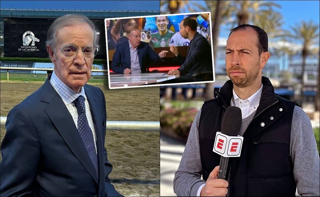 José Ramón Fernández y Mauricio Ymay protagonizaron un momento de tensión durante el programa 'Cronómetro' de ESPN. FOTO; Especial