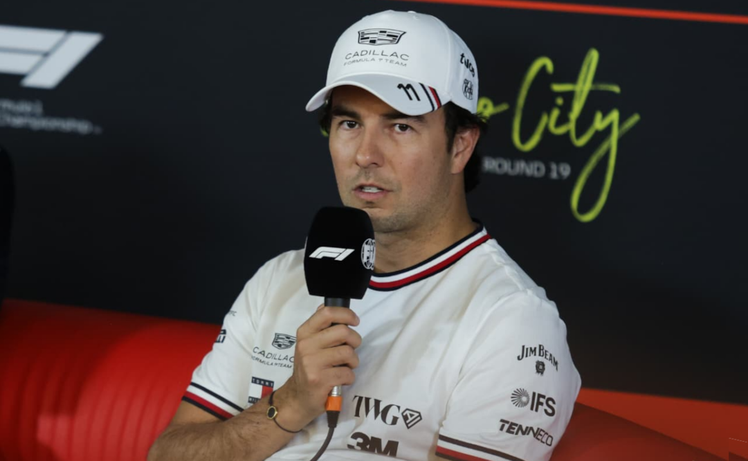 Checo Pérez, piloto mexicano de Cadillac, en conferencia de prensa, previo al Gran Premio de México - Foto: Carlos Mejía | EL UNIVERSAL