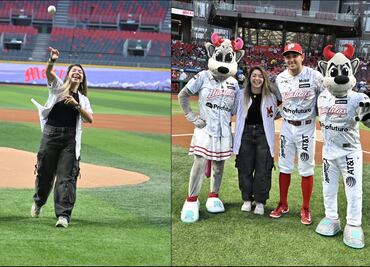 ¡Trae buen 'brazalete'! Katty Martínez se puso en modo beisbolista en el Tigres vs Diablos Rojos