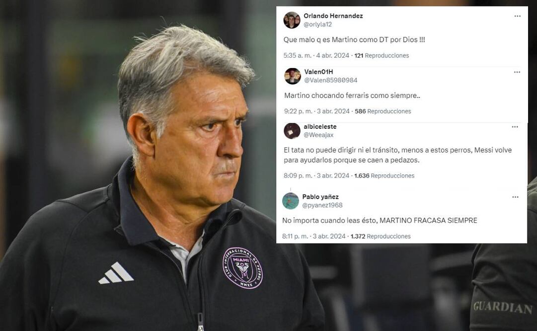 Aficionados del Inter Miami explotaron en contra del Tata Martino tras remontada de Rayados sobre Inter Miami. Foto: Especial