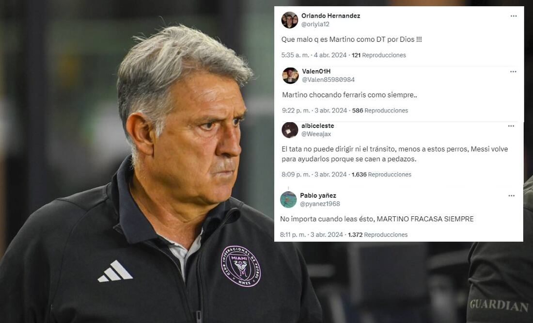 Aficionados del Inter Miami explotaron en contra del Tata Martino tras remontada de Rayados sobre Inter Miami. Foto: Especial