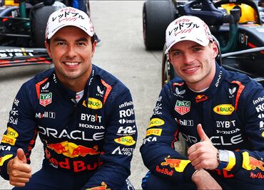 Checo Pérez queda tercero y Max Verstappen primero en la carrera Sprint del GP de China