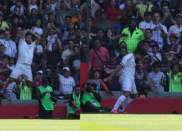 Marcelo marca golazo con las Leyendas del Real Madrid en México; celebró al estilo de Cristiano Ronaldo