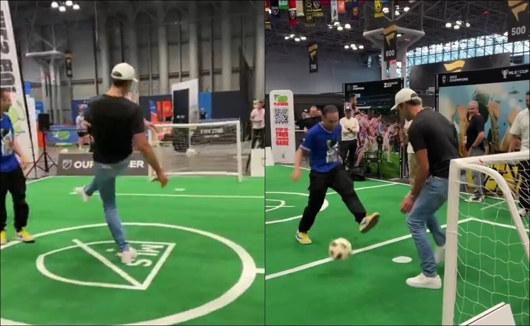 Tom Brady demostró que también sabe pegarle con clase a la redonda. FOTO: Captura