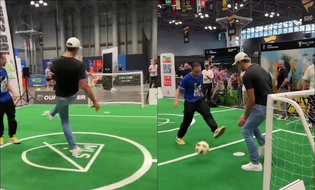 Tom Brady demostró que también sabe pegarle con clase a la redonda. FOTO: Captura