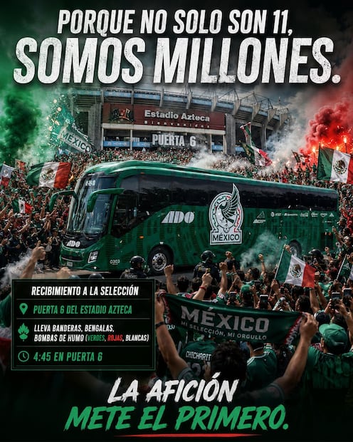 La propuesta de unos aficionados en redes sociales para recibir a la Selección Mexicana en el estadio Azteca