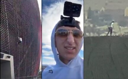 Detienen a sujeto por escalar hasta lo más alto de La Esfera de Las Vegas 