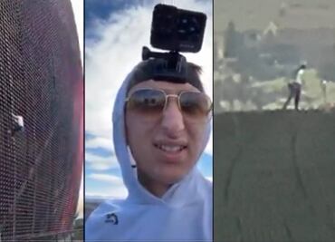 Detienen a sujeto por escalar hasta lo más alto de La Esfera de Las Vegas