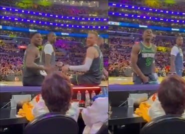 NBA: Anthony Edwards insultó y realizó gestos vulgares a aficionados de Lakers; "Tengo el p... más grande que tú"