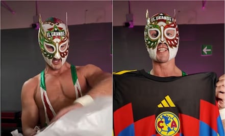 El Grande Americano presume regalo del América; recibe jersey personalizado