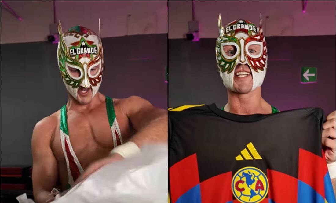 El Grande Americano' presume regalo del América; recibe jersey personalizado
