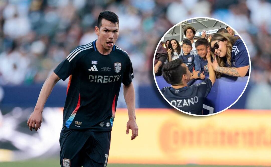 Hirving Lozano tuvo gran gesto con un aficionado del San Diego FC. FOTO: AFP / Captura