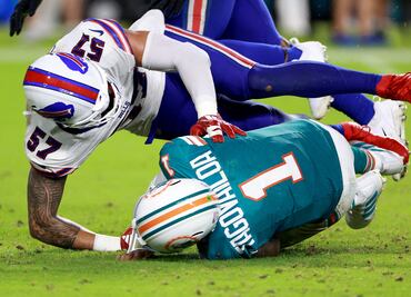 Los Bills arrasan Miami y Tua Tagovailoa sufre otra conmoción cerebral