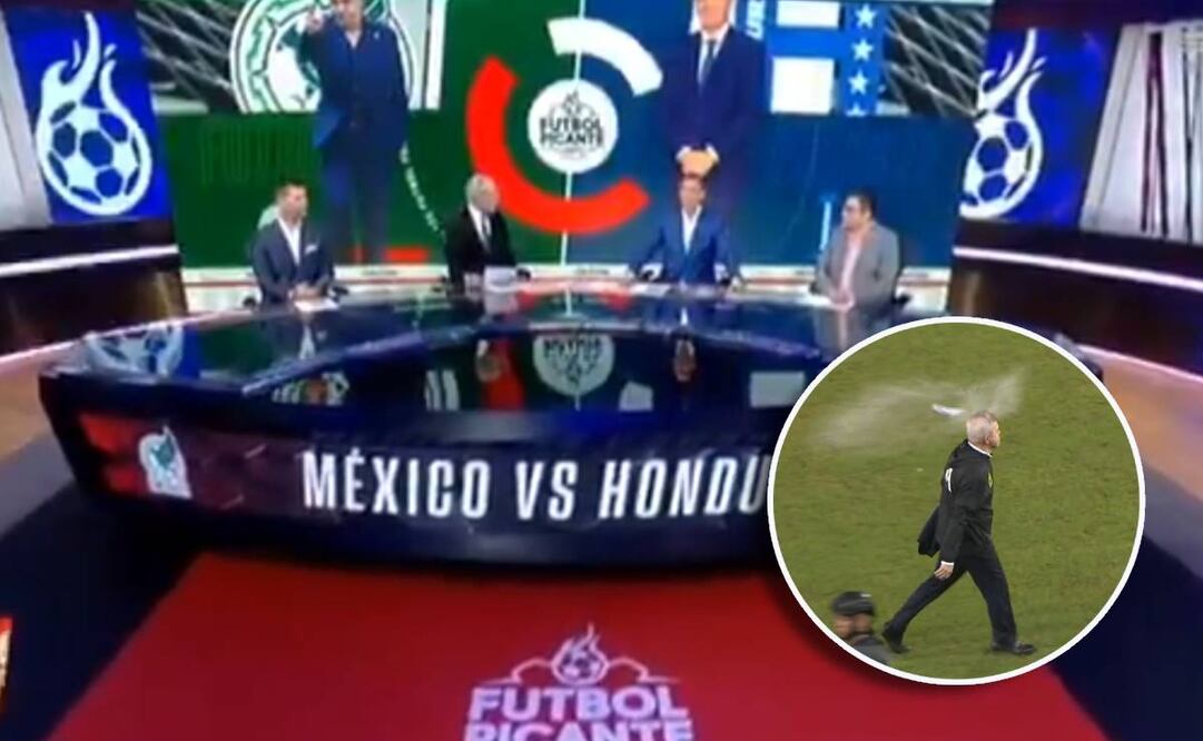 La agresión hacia Javier Aguirre en San Pedro Sula fue comentada en 'Futbol Picante'. FOTOS: Capturas