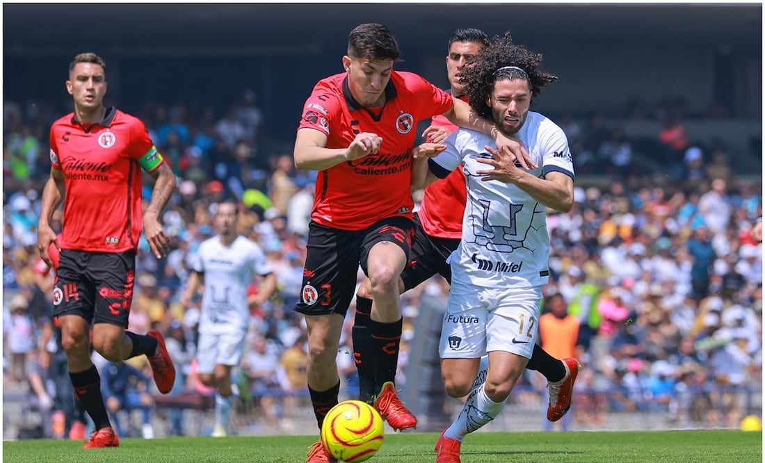 Pumas y Xolos igualaron a tres goles en la Jornada 11 del Clausura 2024 - Foto: Imago7