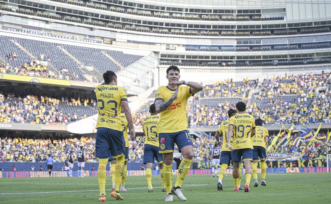 Illian Hernández marcó el único gol del partido entre América y Aston Villa. Foto: Imago7