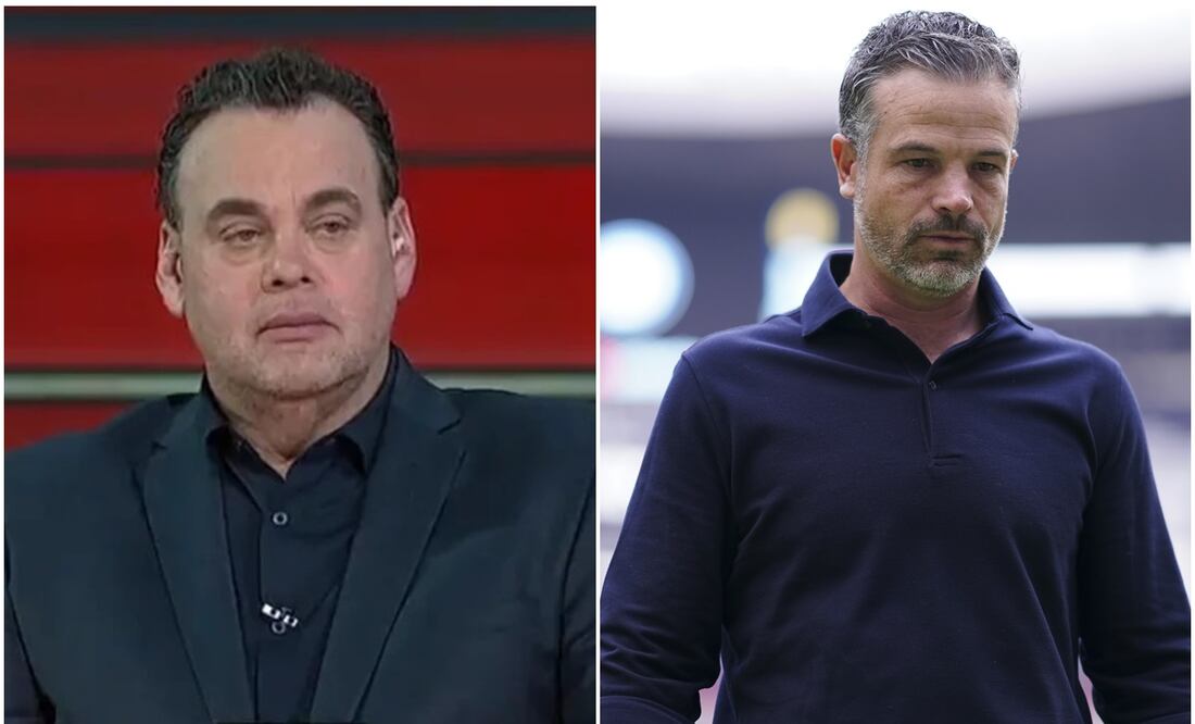 David Faitelson en TUDN y Rafa Puente del Río en el Estadio Azteca / FOTO: Captura e Imago7